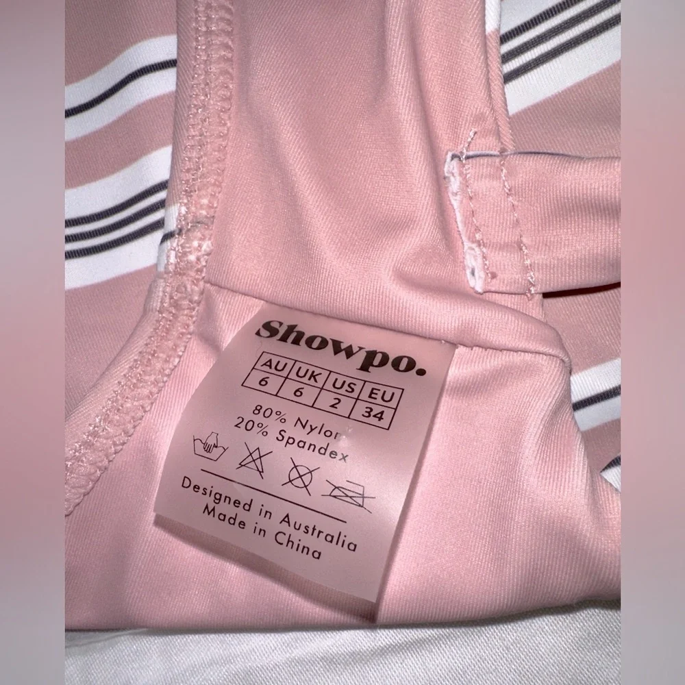 Showpo Milos One Piece in Blush Stripe Size 2 XS - Picture 4 of 4